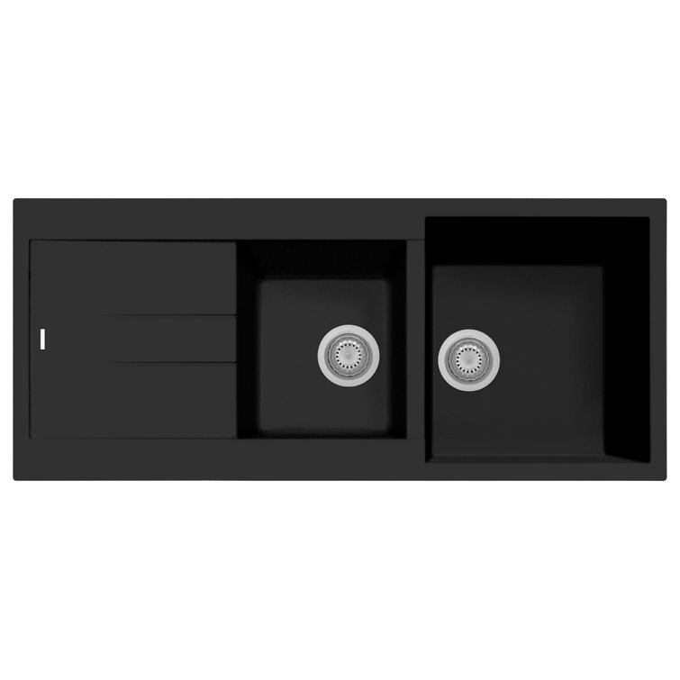 Belfry Kitchen Bjorn 116cm x 50cm 1.5 Bowl Inset Kitchen Sink Wayfair